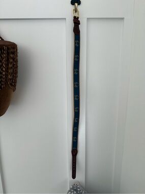 New Blue Crab Boys Belt Navy and Khaki Preston Leather
